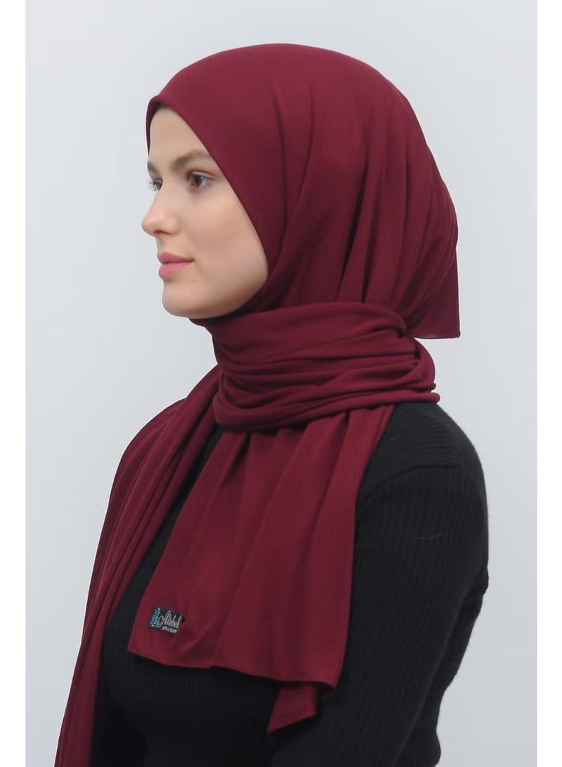 Altobeh Hijab Combed Cotton Shawl Plain-Dark Claret Red - Image 3
